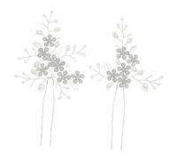 BESPORTBLE 2pcs Rhinestone Pearl Hair Sticks Elegant Hair Accessories for Brides and Weddings for Buns Formal Events and Party Styling