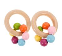 BESPORTBLE 2pcs Ring Shaker for Sensory Development and Soothing Small Grasp Rattles for Newborn Motor Skills Auditory Stimulation and Sleep Comfort