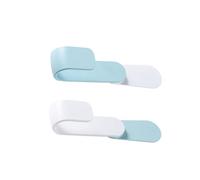 BESPORTBLE 2pcs Rotating Kitchen Pan Lid Holders with Self-Adhesive Hooks, White and Blue, Space-Saving Storage for Pots, Pans, and Cutting Boards, Kitchen Organization Accessories