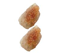 BESPORTBLE 2pcs Rough Natural Sun Stones Chakra Crystals Meditation Energy Stones in Irregular Shape for Home Decor Yoga Practice