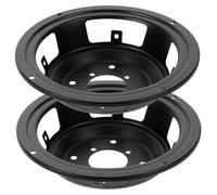BESPORTBLE 2pcs Round Iron Speaker Frame Grills Cover with Flexible Front and Rear Mounting for Car Audio Systems and Optimization