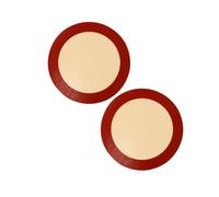 BESPORTBLE 2pcs Round Silicone Baking Mats Nonstick Reusable Baking Sheet Heat Resistant for Oven Air Fryer Pizza Cookies Cake