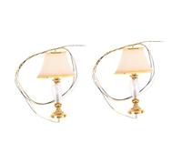 BESPORTBLE 2pcs Scale Micro Scene Accessory Elegant Gold Finish for Dollhouse Layout and DIY Craft