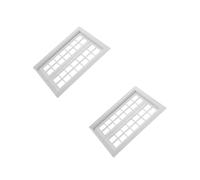 BESPORTBLE 2pcs Scale Mini Door Model for Dollhouse DIY Dual Opening Miniature Gate with Craftsmanship Simple White Finish for Tiny House Furnishing and Fairy Garden Decor