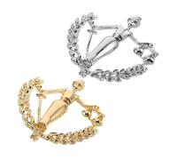 BESPORTBLE 2pcs Scale of Justice Lapel Pin Brooch for Men Alloy Lawyer Badge Shirt Collar Brooch Secure Suit Accessory for Judges Solicitors Legal Professionals -ready Elegant Design