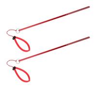 BESPORTBLE 2Pcs Scuba Diving Stick Pointer with Lanyard, Red Aluminum Alloy Underwater Bottle Knocker and Measurement Tool, Essential Portable Scuba Noise Maker for Diving Safety and