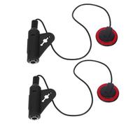 BESPORTBLE 2pcs Self-adhesive Piezo Pickup Transducers for Guitar Violin Ukulele Mandolin Banjo No-drill Installation High-sensitivity Soundhole Microphone with Versatile Eq for Authentic