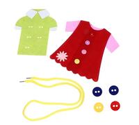 BESPORTBLE 2pcs Sewing Button for Ages Educational Clothes Threading with Bright Colors for Hand-eye Coordination Development and Life Skills Learning Random Color