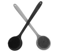 BESPORTBLE 2Pcs Silicone Back Scrubber with Long Ergonomic Handles for Shower Bathing Accessories Gentle Exfoliating Body Brush for Hard to Reach Areas Portable and Design for Travel Use