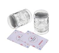 BESPORTBLE 2pcs Silicone Nail Stamping Tool French Tip Clear Jelly Stamper Transparent Plate for DIY Manicure Home Salon Nail Art Portable and Travel Friendly