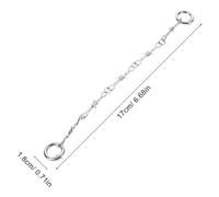 BESPORTBLE 2pcs Silver Shoe Chain Charms for DIY Sandals and Clogs, Punk Style Unisex Decorative Shoe Charms Chains for Casual and Festival Wear