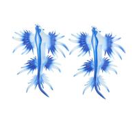 BESPORTBLE 2pcs Simulated Sea Slug Models Mini Animal Figurines Plastic Cute Sea Slug Educational Desktop Ocean Creatures for Learning and Home Decor