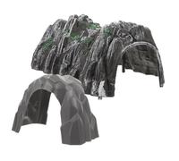 BESPORTBLE 2pcs Simulation Train Tunnel Model Small Cave Decoration Railway Accessories for Lightweight Plastic Miniature Cave Scene for Hand Imagination Development