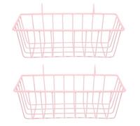 BESPORTBLE 2pcs Small Animal Hay Feeder Rack - Metal Bunny Hay Holder For Rabbit Cages - Guinea Pig Food Dispenser For Small Animals Pink