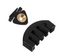 BESPORTBLE 2pcs Small Black Violin Practice Mute Rubber Silencer for String Instruments Portable Noise Reduction Accessory for Focused Silent Sessions in Orchestra and Home Use