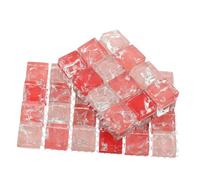 BESPORTBLE 2pcs Small Hamster Cooling Mats Crystal Cooling Bed 10×6.5cm Red Summer Pad for Small Pets and Hamsters