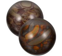 BESPORTBLE 2Pcs Small Hand Massage Balls Portable Stone Rolling Massage Balls for Hand Therapy Fitness Exercise Lightweight and Easy to Carry