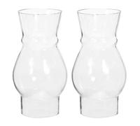 BESPORTBLE 2pcs Small Kerosene Lamp Chimney Glass Shade Replacement for Oil Lamp for Indoor Use and Table Lighting Accessories