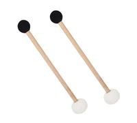 BESPORTBLE 2pcs Small Tibetan Singing Bowl Mallets Double-head Felt and Rubber Meditation Sound Bowl Strikers Stick Set for Crystal and Chanting