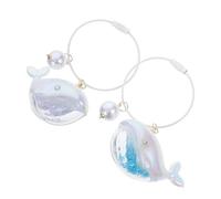 BESPORTBLE 2pcs Soft Dolphin Beaded Keychain Animal Handbag Charm Cute Cartoon Ocean Themed Lucky Favor