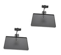 BESPORTBLE 2pcs Sound Card Tray Microphone Stand Bracket with Clamp Rust Resistant Live Streaming Holder Shelf for Sound Card and Phone Large Utility Tray for Broadcasting and Recording