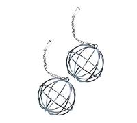 BESPORTBLE 2pcs Space-saving Hanging Feeding Hay Rack Pet Grass Balls Holder for Rabbits Chinchillas Guinea Pigs Stainless Steel