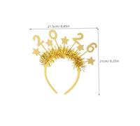 BESPORTBLE 2pcs Sparkling Year Headbands for Adults Lightweight Silver Gold Glitter Hairbands with Sequin Stars Festive Photo Props for Year S Eve Party Accessories and Celebrations