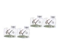 BESPORTBLE 2pcs Spider Habitat Box High Transparent Jumping Spider Cage with Humidifier and Lamp for Easy Feeding and Care for Breeding and Other Insects