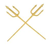 BESPORTBLE 2Pcs Spiral Trident Halloween Devil Prop Cosplay Costume Accessory for Adults Luxurious Design for Parties Stage Performances