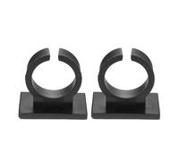 BESPORTBLE 2pcs Square Microphone Clips Plastic Wireless Mic Holders Back Adhesive for Phone Computer Recording Mic Stand Clips for Handheld Microphone