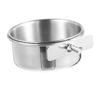 BESPORTBLE 2pcs Stainless Steel Bird Feeder Dish for Parrots and Birds Hanging Food and Water Cup Easy to Install for Feeding Pigeons and Cockatiels
