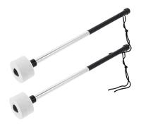 BESPORTBLE 2pcs Stainless Steel Drum Mallets for Drum Kits, Lightweight Percussion Instrument Sticks with Smooth Surface, Comfortable to Hold for Stage Performance