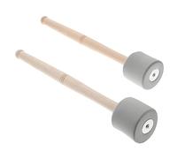 BESPORTBLE 2pcs Stainless Steel Drum Sticks Mallets Percussion Instrument Tools for Bass Drum Performance