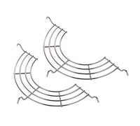 BESPORTBLE 2pcs Stainless Steel Oil Draining Rack with Hooks for Kitchen Cooking Multifunctional Semicircle Steamer and Thermal Insulation Mat Kitchen Tool for Home and Restaurant Use