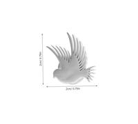 BESPORTBLE 2PCS Stainless Steel Peace Dove Lapel Pin for Men Wedding Groom Animal Brooches Coat Brooch Accessories for Formal Suits and Event Decoration