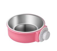 BESPORTBLE 2pcs Stainless Steel Pet Hanging Cage Bowl Resistant Dog Bowl for Food Water Easy to Clean Install for Small Animals