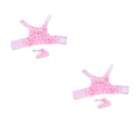 BESPORTBLE 2pcs Stereo Flower Traction Chest for Dogs Breathable Pet Vest Random Colors Cute Floral Design for Spring Walks
