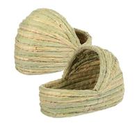 BESPORTBLE 2pcs Straw Woven Chicken Coop Nesting Boxes Animal Laying House Warm Shelter for Poultry Portable Natural Straw Bed for Chickens and Pets