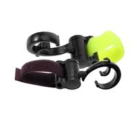 BESPORTBLE 2pcs Stroller Hooks for Hanging Shopping Bags and Diaper Bags, Detachable Strap Clips with Hook and Loop Fastener, Multipurpose Baby Stroller Accessories for Outdoor Use, Green and Brown