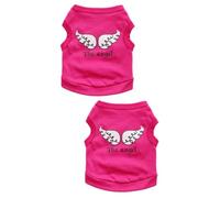 BESPORTBLE 2pcs Stylish Pet Vest Angel Comfortable Cotton Material for Dogs for Outings and Special Occasions Rosy