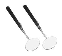 BESPORTBLE 2pcs Telescoping Inspection Mirror with 3.26 Inch round Crystal Reflection Mirror and Flexible Extendable Handle to 30 Inches for Automotive under Vehicle Inspection