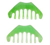 BESPORTBLE 2pcs Therapy Comb Handheld Scalp Massager for Acupoint Physical Therapy Sciatica Headache Stress Lightweight Design for Go Use Green Color