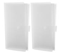 BESPORTBLE 2pcs Tickets Album for Airplane and Event Tickets Refillable Pp Material Holder with Snap Closure Compact Design Holds 40pcs for Weddings and Anniversaries