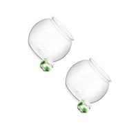 BESPORTBLE 2pcs Transparent Desktop Aquarium Tank Thickened Crack Resistant Round Fish Bowl for Betta and Goldfish Multi Function Water Tank for Home Office Decor and Freshwater Fish Breeding