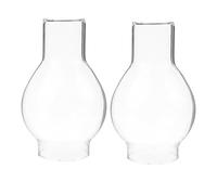 BESPORTBLE 2pcs Transparent Glass Candle Sleeves Windproof Tube Shades for Candles Clear Tall Glass Covers with Wind-Resistant Design Elegant Home Restaurant Wedding Decor