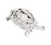 BESPORTBLE 2pcs Transparent Glass Turtle Figurines Crystal Tortoise Statues Feng Shui Decor for Home Office Bookcase Ornament Blessing Peace Prosperity