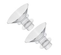 BESPORTBLE 2Pcs Transparent Silicone Flange Inserts Breast Pump Accessories Wearable Parts for Comfortable Milk Collection Washable