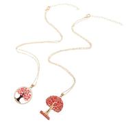 BESPORTBLE 2pcs Tree of Life Necklace Delicate Hollow Pendant for Women Comfortable Chain for Everyday Wear Special Events Unique Jewelry Accessory