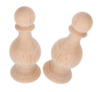 BESPORTBLE 2pcs Unfinished Wooden Decorative Finials for Furniture and Staircase Handrails, Solid Wood Roman Style Column Post Caps, Handcrafted Versatile Home Décor Accents for Living Rooms