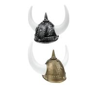 BESPORTBLE 2pcs Viking Horned Helmets Lightweight Medieval Costume Headpiece for Halloween Cosplay Party Accessories Authentic Norse Design for Renaissance Fairs and Masquerade Events